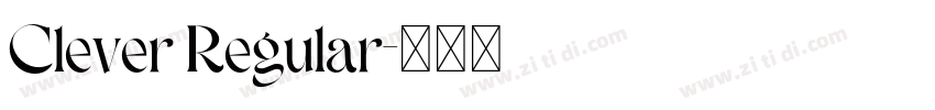 Clever Regular字体转换